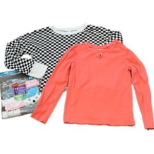 Girls long sleeve tops and underwear size 10